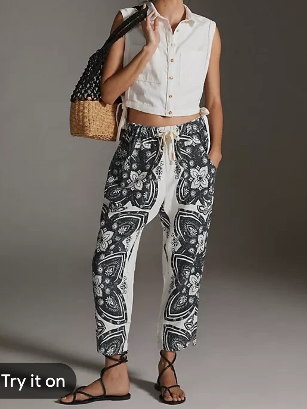 Anthropologie The Pilcro Cottage Pant Boho Print XS